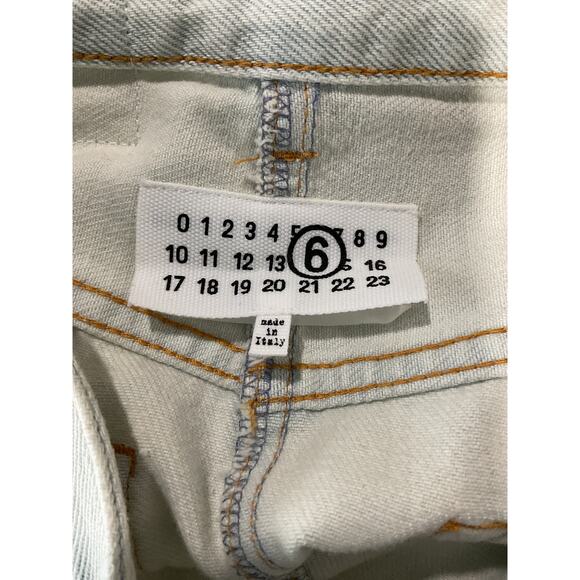 Mm6 Maison Margiela Blue Denim Skirt Size IT 40 / US 4 - Picture 4 of 6